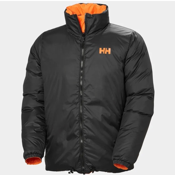 Men’s HH Reversible Down Jacket 2XL Black / Orange - Picture 1 of 5